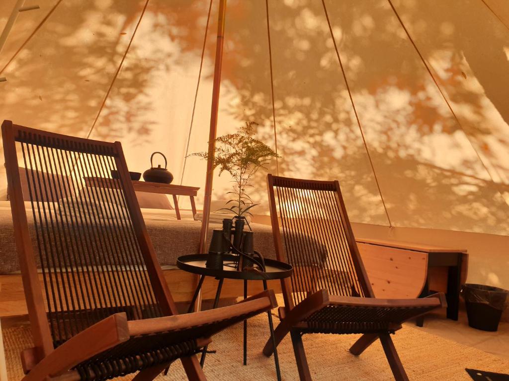 Glamping poilsiavietÄs TekaTeka palapinÄ iÅ¡ vidaus