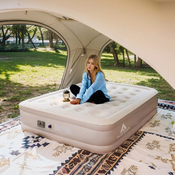 Pripučiamas glamping čiužinys, 152cm su integruojamu kompresoriumi - Image 2