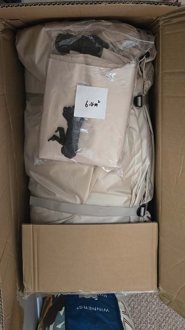 Pripučiama palapinė KOPA Glamping supakuota